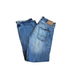 American Eagle 29x32 Low Loose Jeans Size Men's Distressed Blue Denim (29x30)